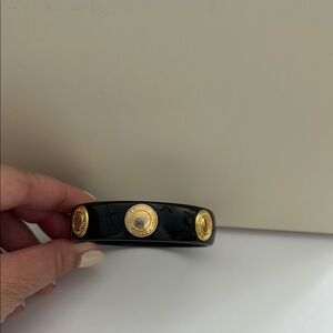 Coach Black and Gold Bangle Bracelet